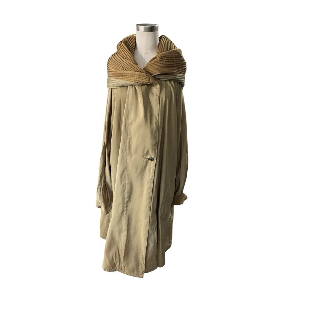 Mycra Pac Donatella Reversible Travel Raincoat Chartreuse Hooded Short Size 2/ L